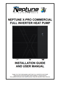 Commercial heat pump user manual cover page